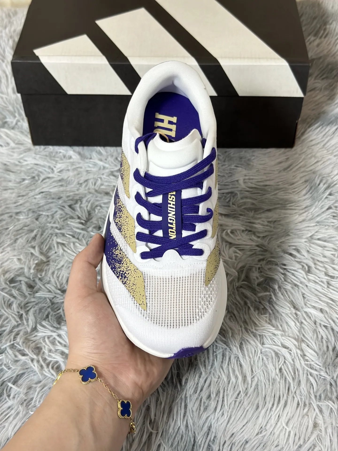 TimelessDesign adidas Adizero Evo SL White Purple Running Shoes – Replica Adidas Edition 486