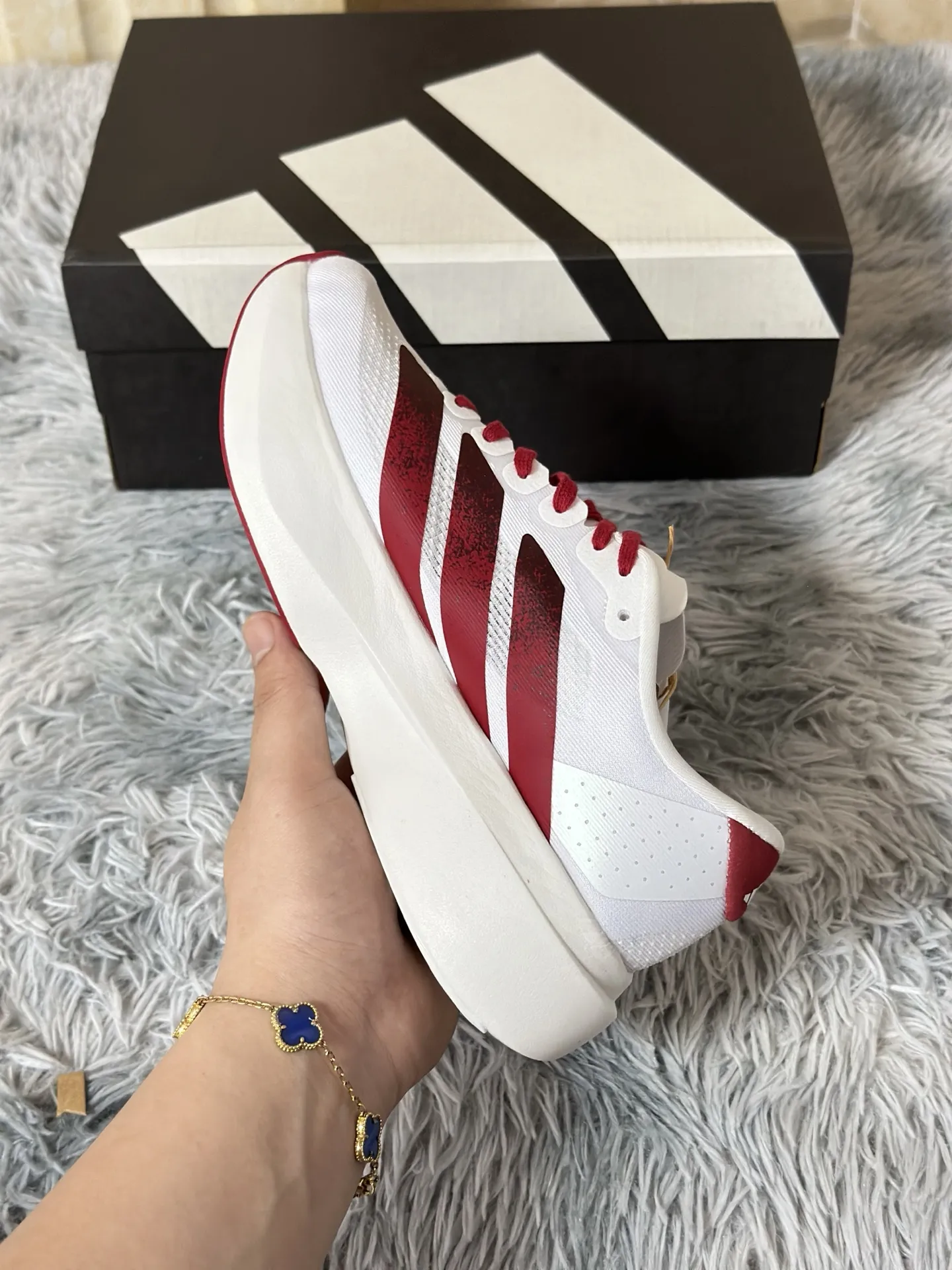adidas Adizero Evo SL White Red Replica Shoes ZipUp 485