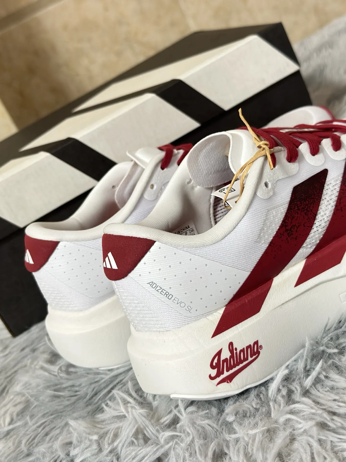 adidas Adizero Evo SL White Red Replica Shoes ZipUp 485