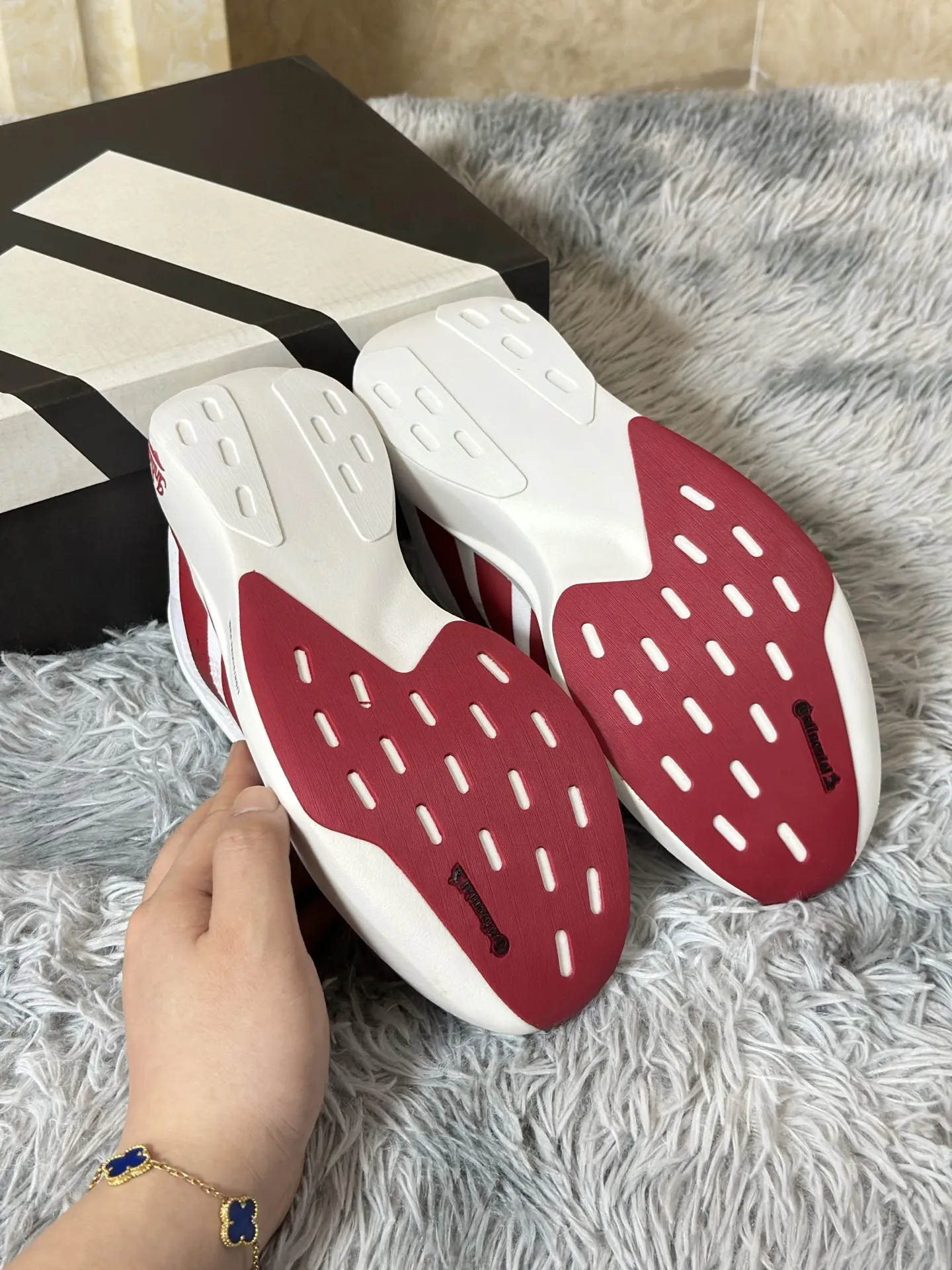 adidas Adizero Evo SL White Red Replica Shoes ZipUp 485