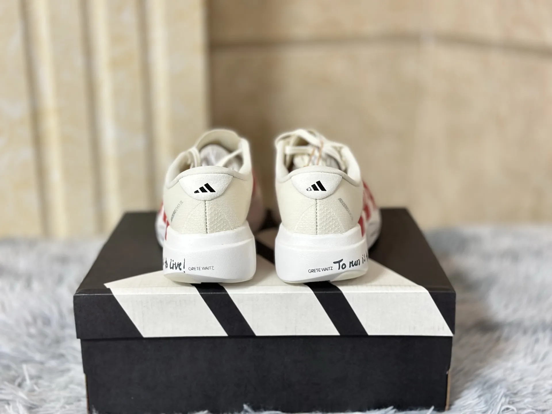 adidas Adizero Evo SL White Red Replica Sneakers –  Adidas Replica Shoes ZeroBulk 481