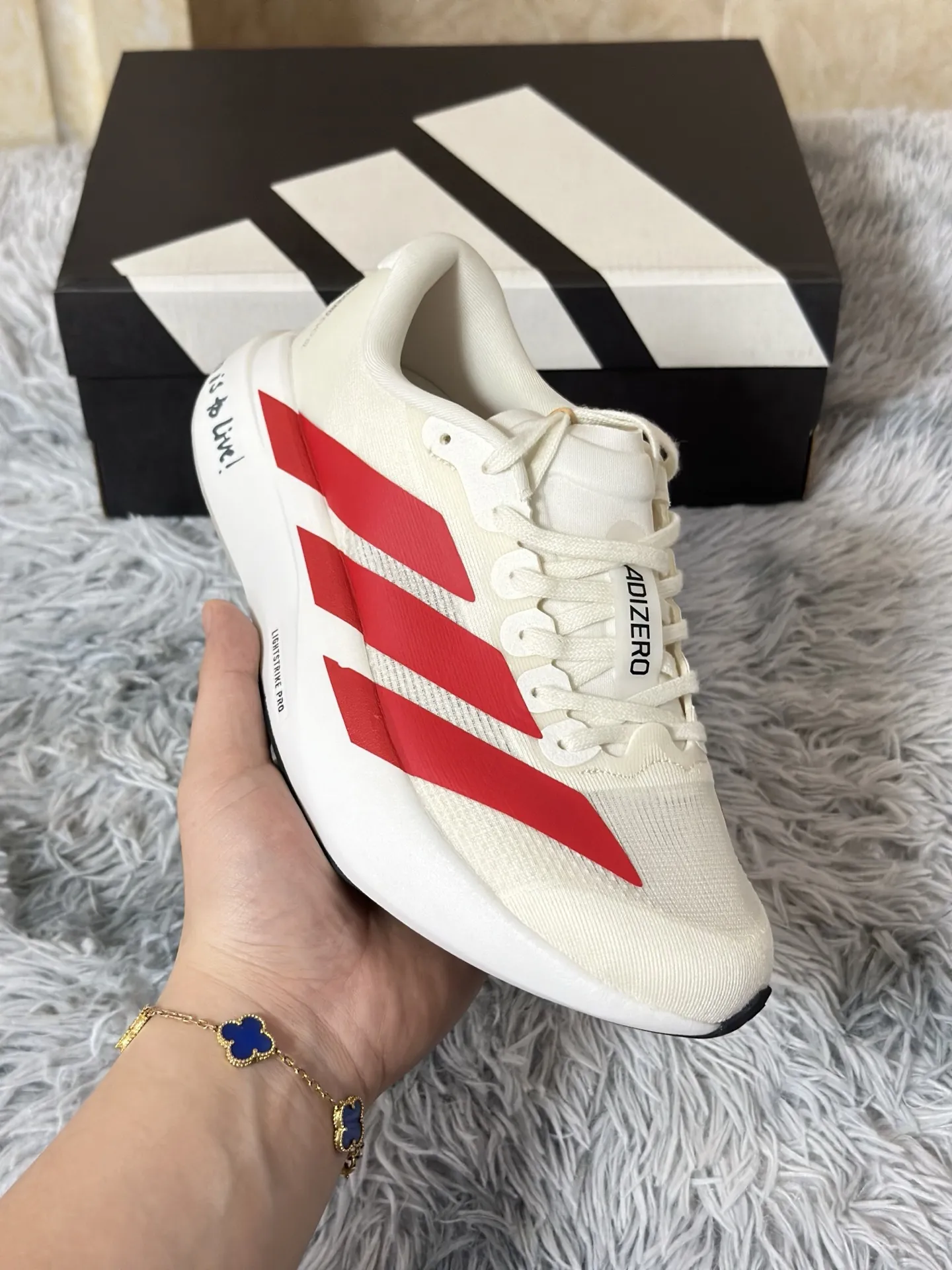 adidas Adizero Evo SL White Red Replica Sneakers –  Adidas Replica Shoes ZeroBulk 481