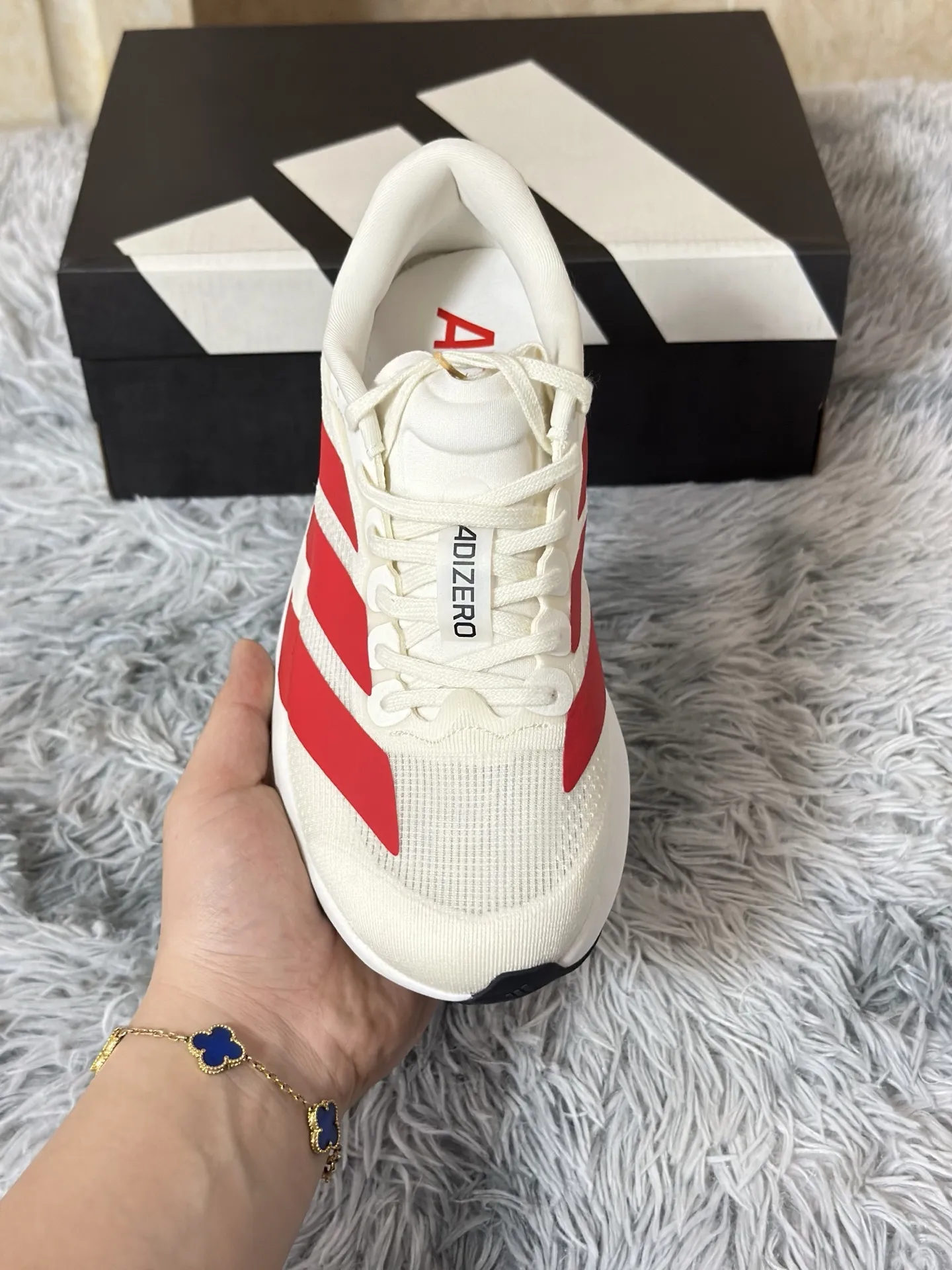 adidas Adizero Evo SL White Red Replica Sneakers –  Adidas Replica Shoes ZeroBulk 481