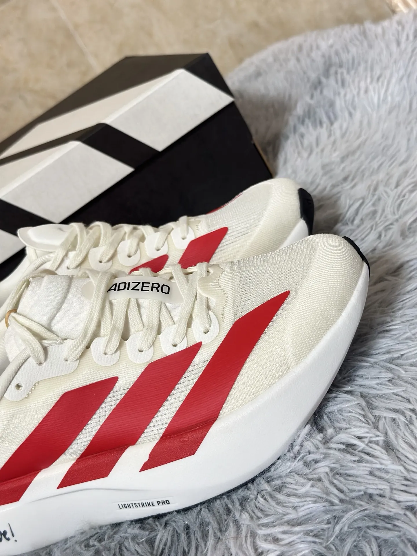 adidas Adizero Evo SL White Red Replica Sneakers –  Adidas Replica Shoes ZeroBulk 481