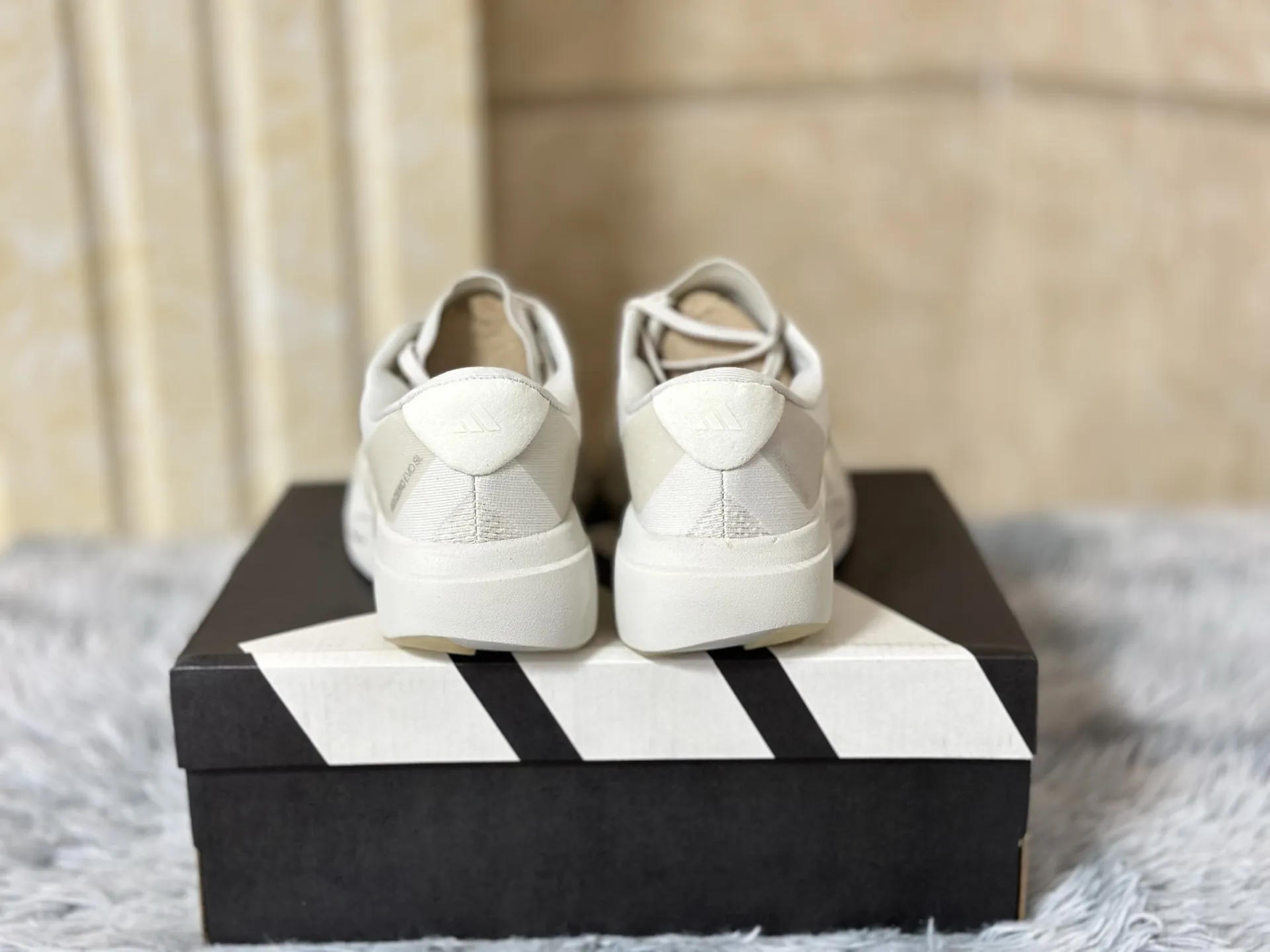 Efficient adidas Adizero Evo SL White Running Shoes –  Replica Adidas Sneakers 474