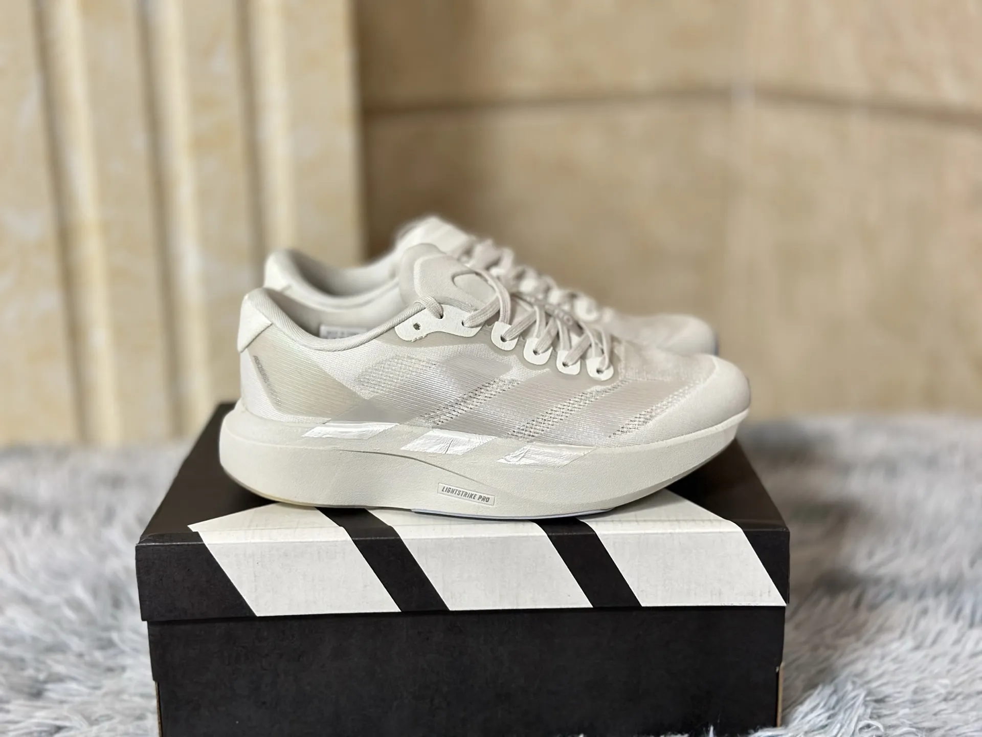 Efficient adidas Adizero Evo SL White Running Shoes –  Replica Adidas Sneakers 474