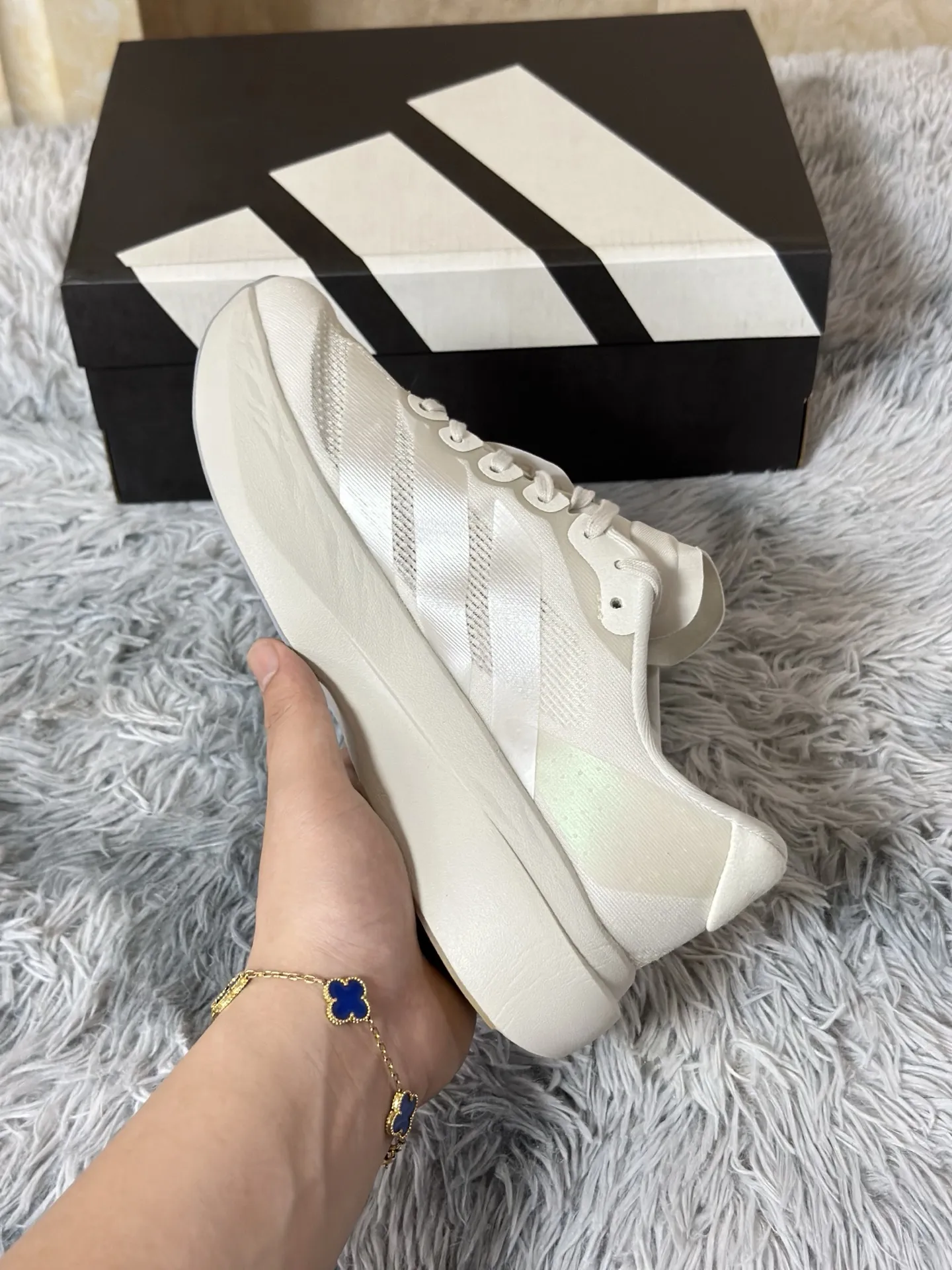 Efficient adidas Adizero Evo SL White Running Shoes –  Replica Adidas Sneakers 474