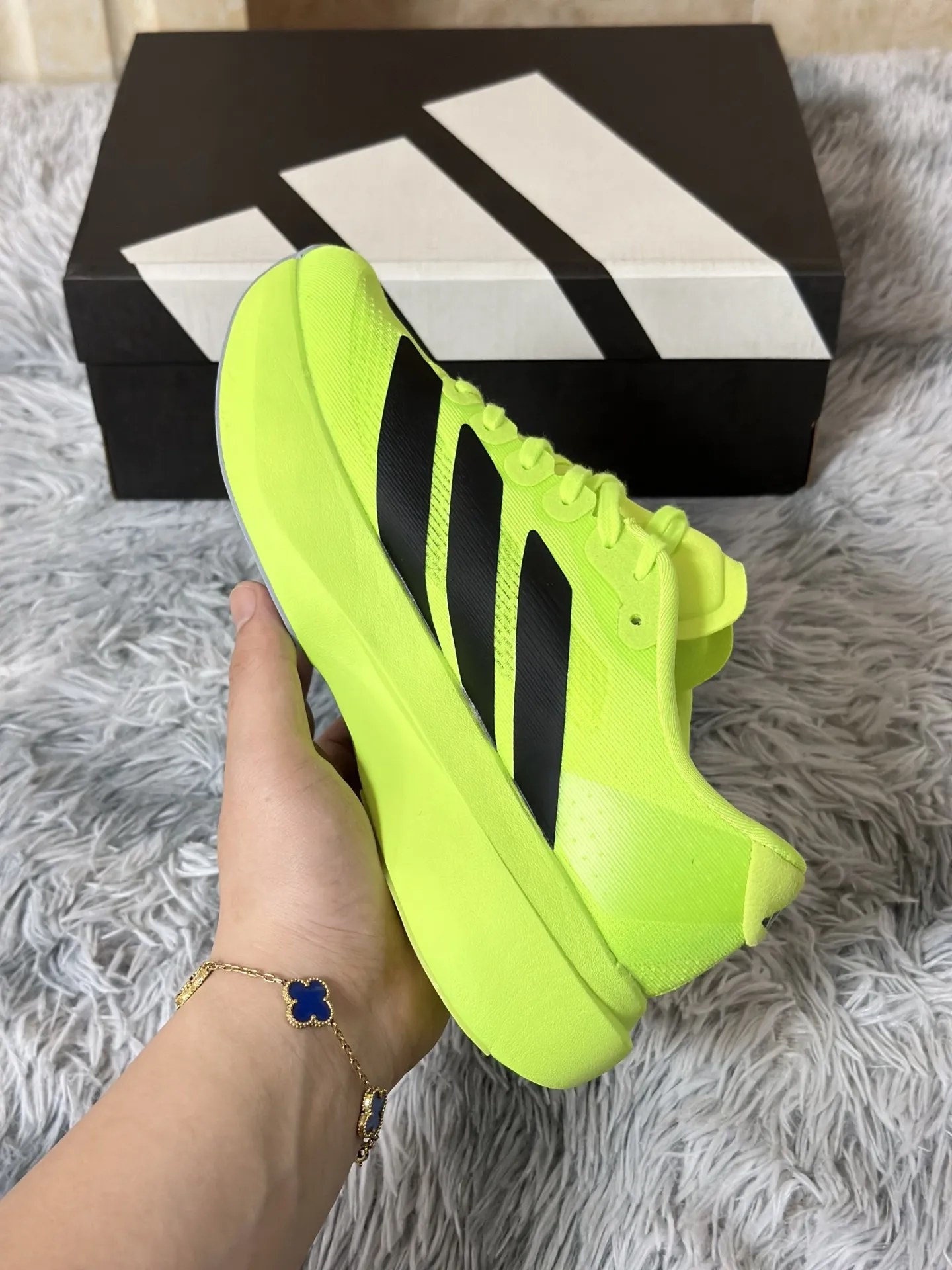 Durable adidas Adizero Evo SL Yellow Black Running Shoes – Replica Adidas Edition 483