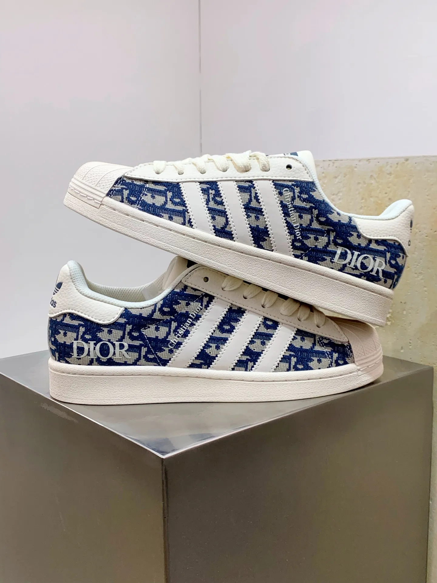 Durable adidas Gazelle Indoor Dior Blue Low Top Replica Shoes 507