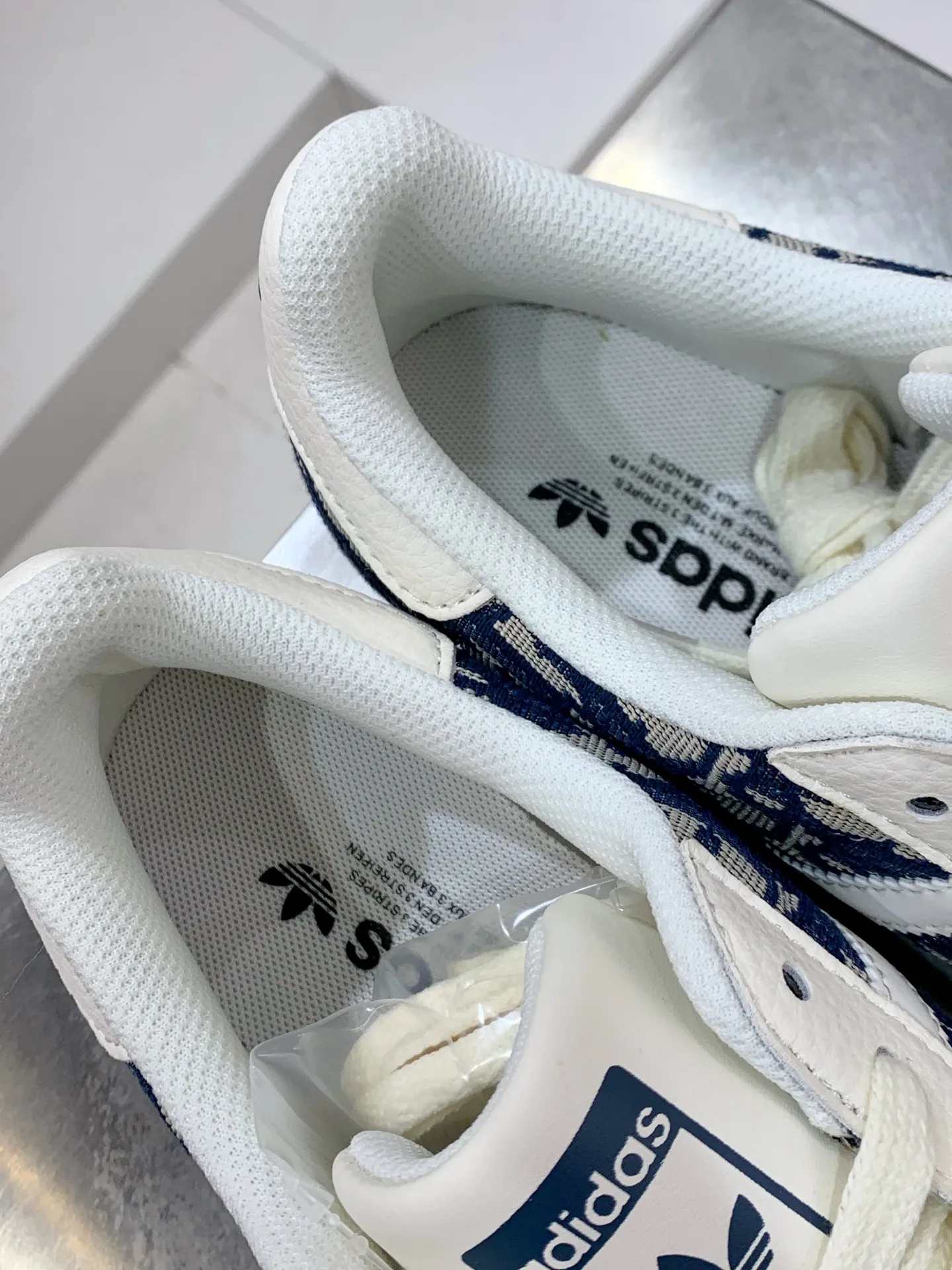 Durable adidas Gazelle Indoor Dior Blue Low Top Replica Shoes 507