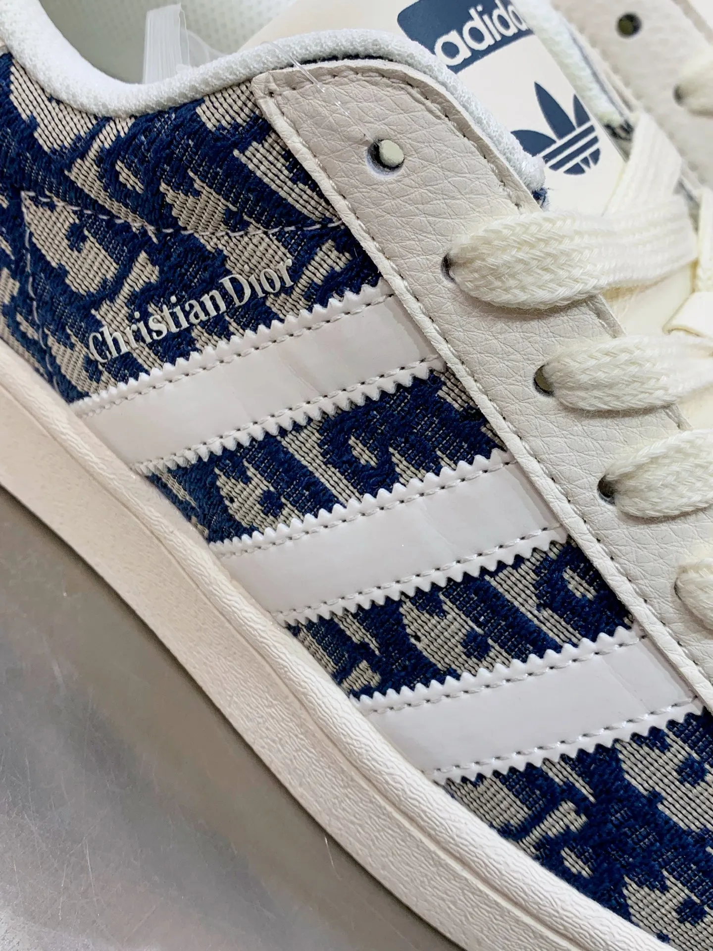 Durable adidas Gazelle Indoor Dior Blue Low Top Replica Shoes 507