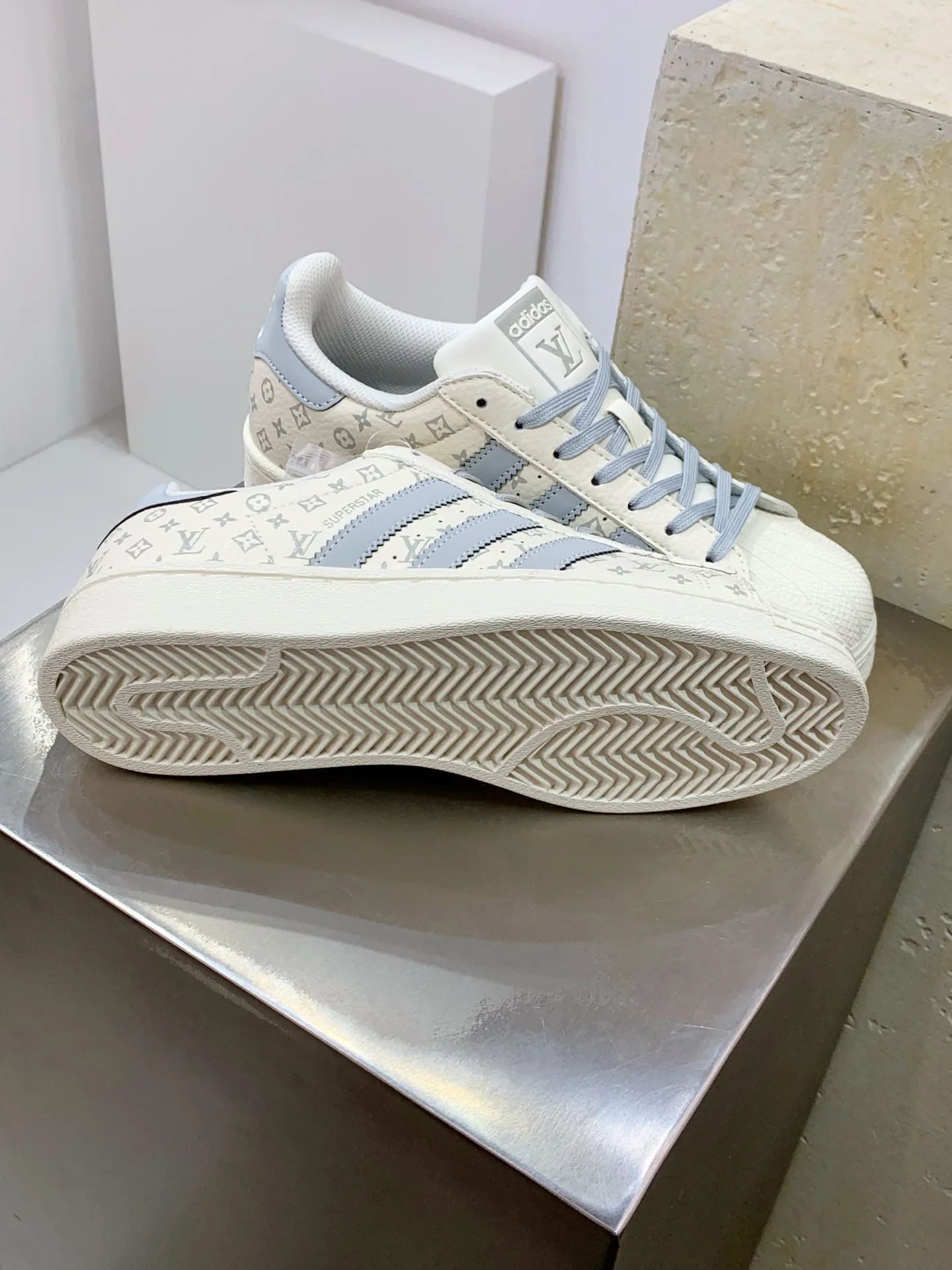 GoAnywhere adidas Gazelle Indoor W Cream Blue Low Top – Replica Adidas Shoes 496