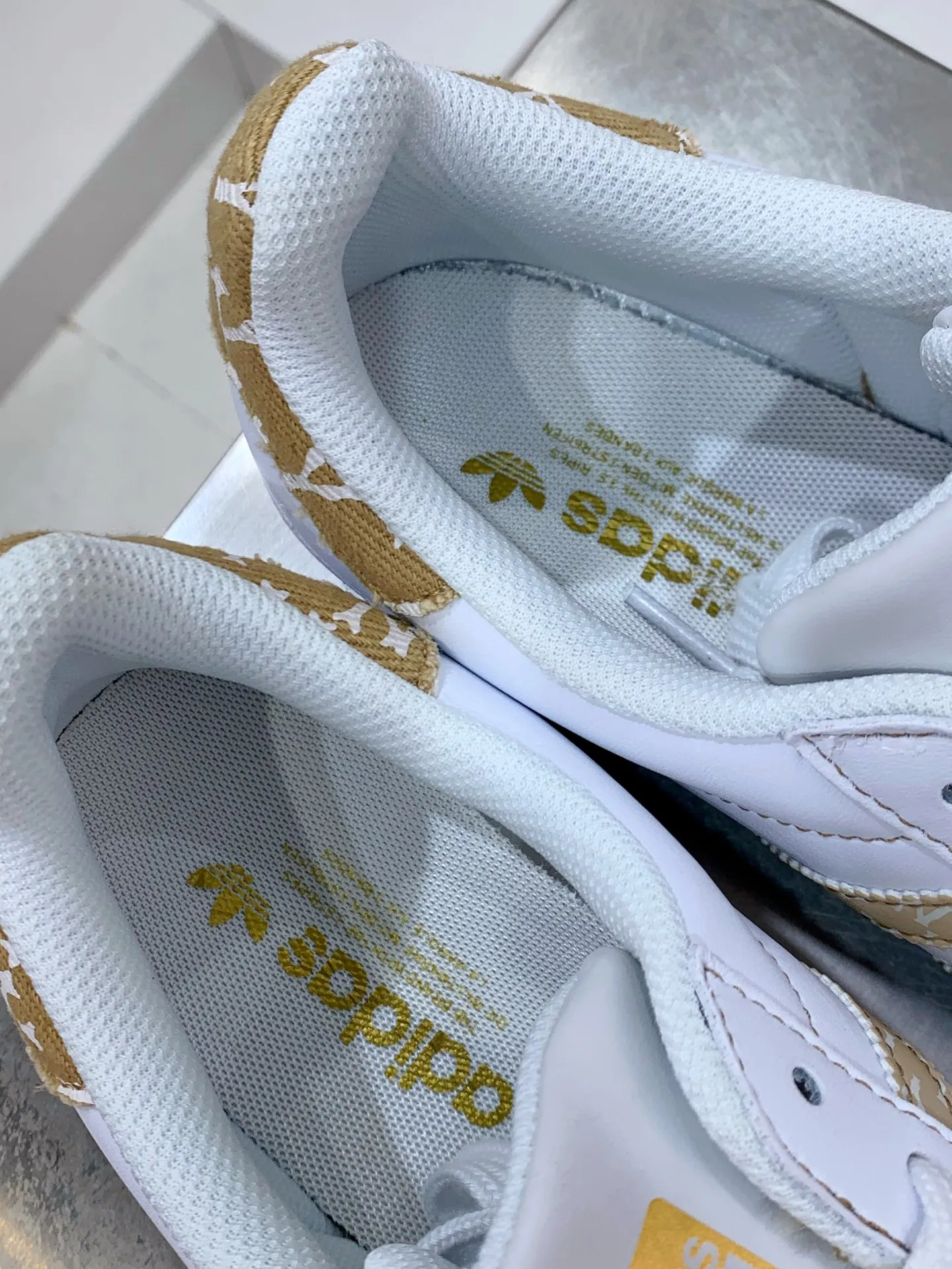 Fashionable adidas Gazelle Indoor W MLB White Gold – Replica Adidas Shoes 511