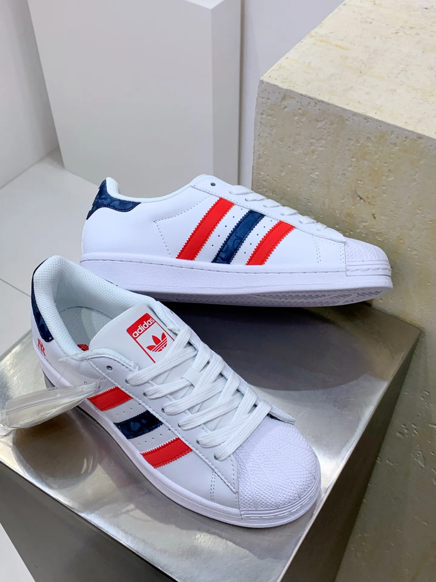 adidas Gazelle Indoor White Red Blue Low –  Replica Shoes SportInspired 515