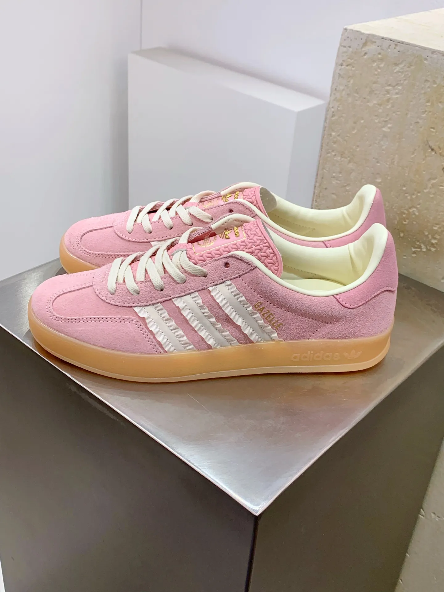 adidas Originals Gazelle Indoor Pink White –  Replica Shoes Compact 519