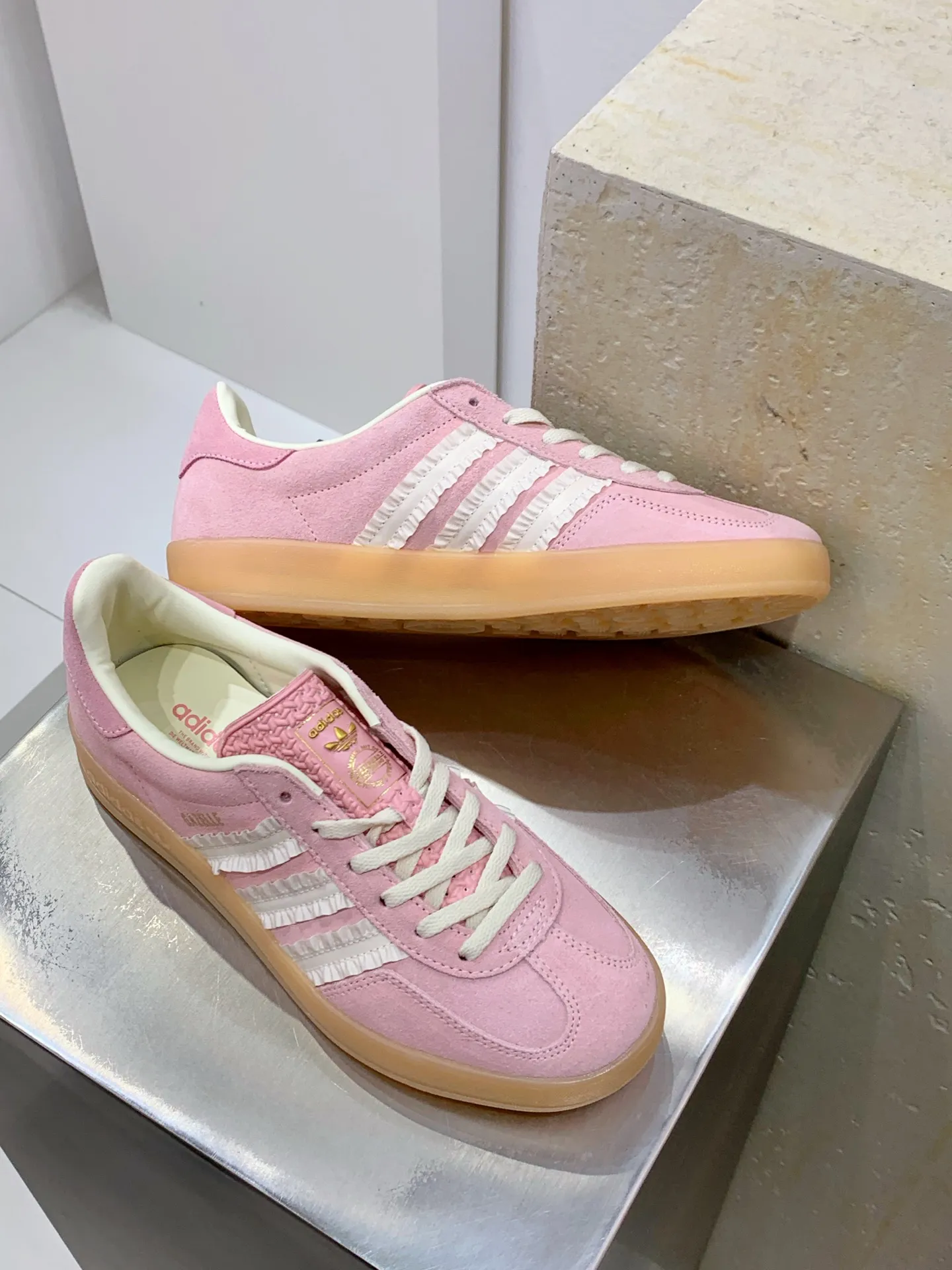 adidas Originals Gazelle Indoor Pink White –  Replica Shoes Compact 519