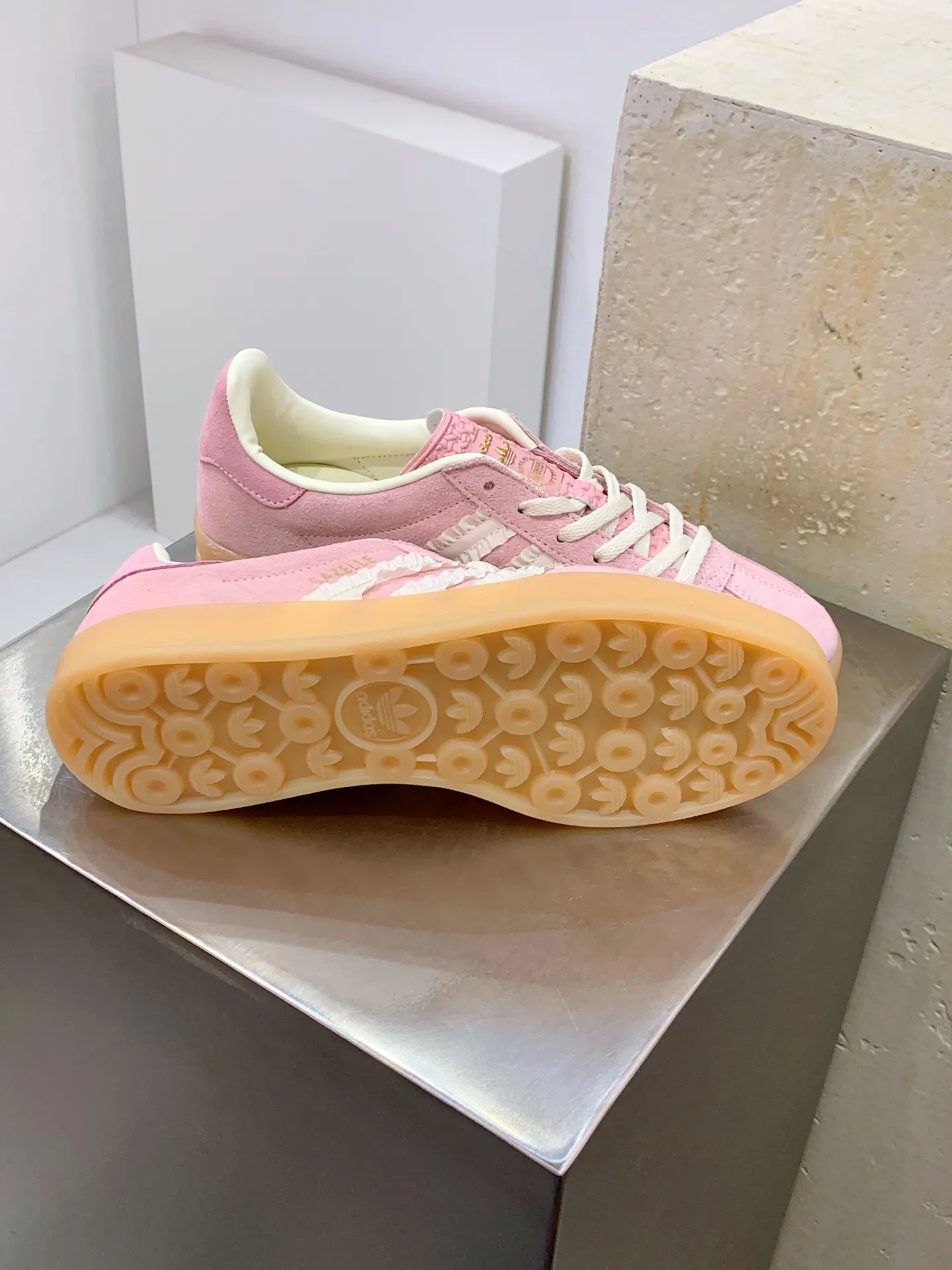 adidas Originals Gazelle Indoor Pink White –  Replica Shoes Compact 519