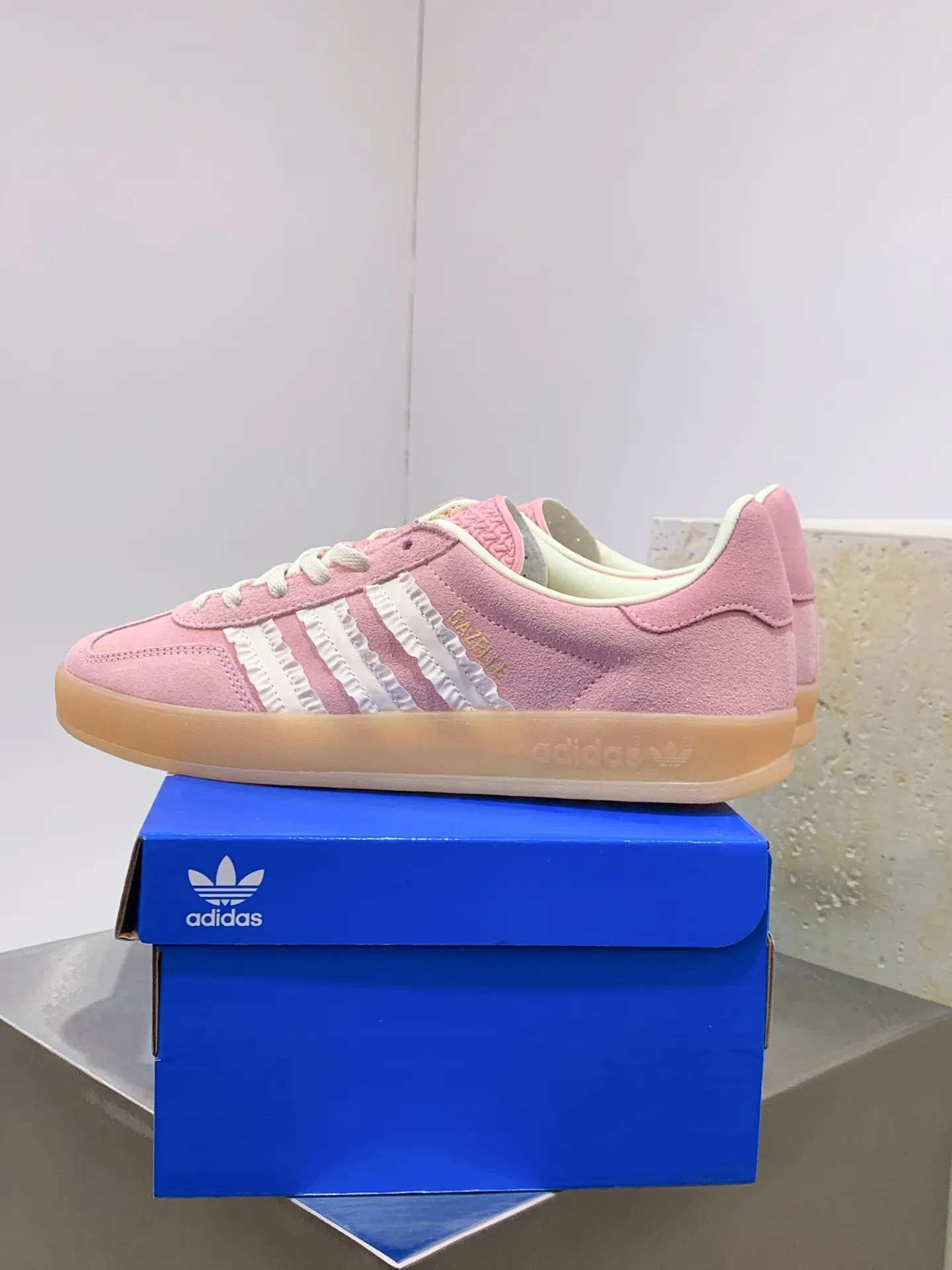 adidas Originals Gazelle Indoor Pink White –  Replica Shoes Compact 519