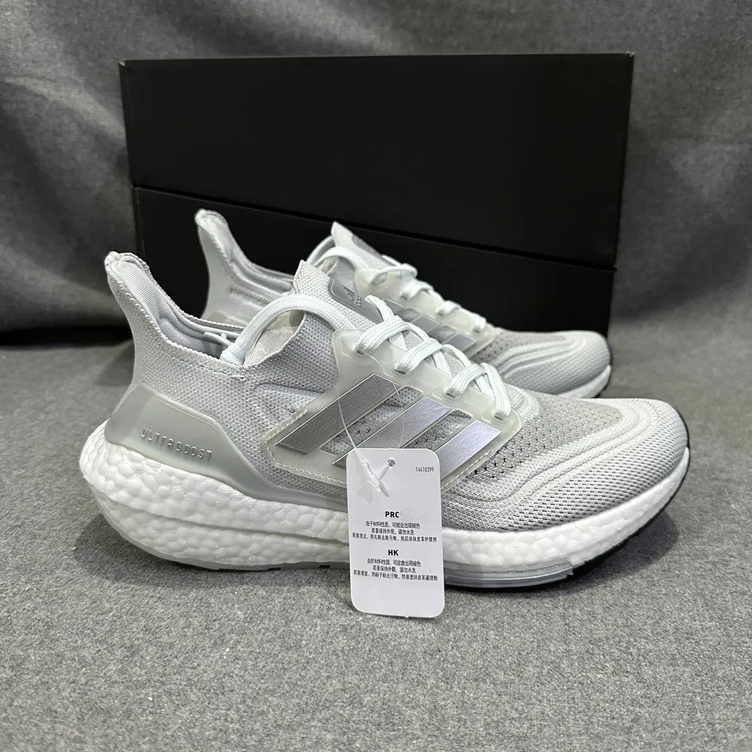 Affordable adidas Ultraboost 21 Mist Grey Running Shoes –  Replica Adidas Collection 578