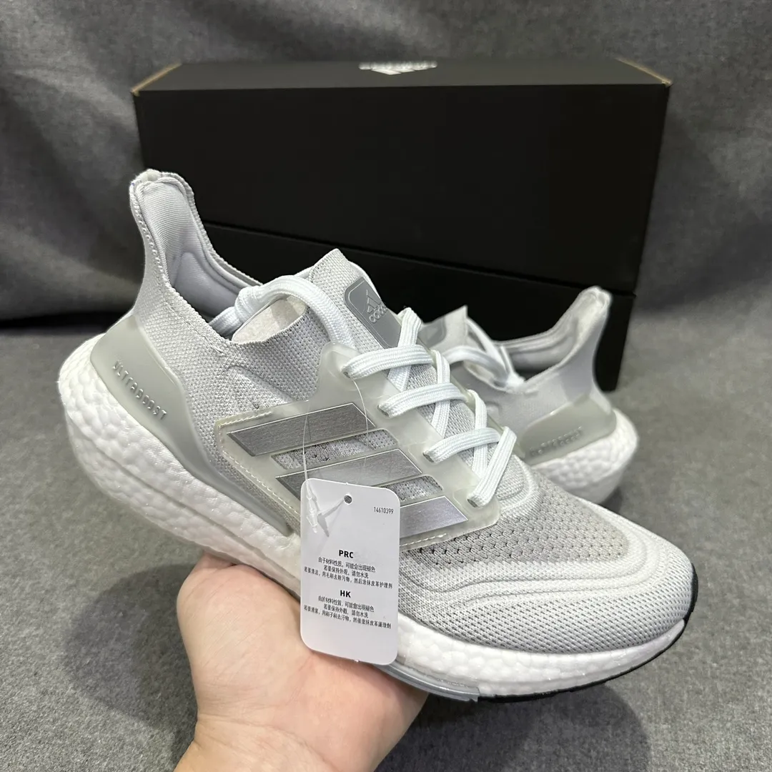 Affordable adidas Ultraboost 21 Mist Grey Running Shoes –  Replica Adidas Collection 578