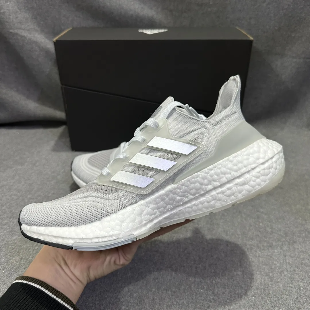 Affordable adidas Ultraboost 21 Mist Grey Running Shoes –  Replica Adidas Collection 578