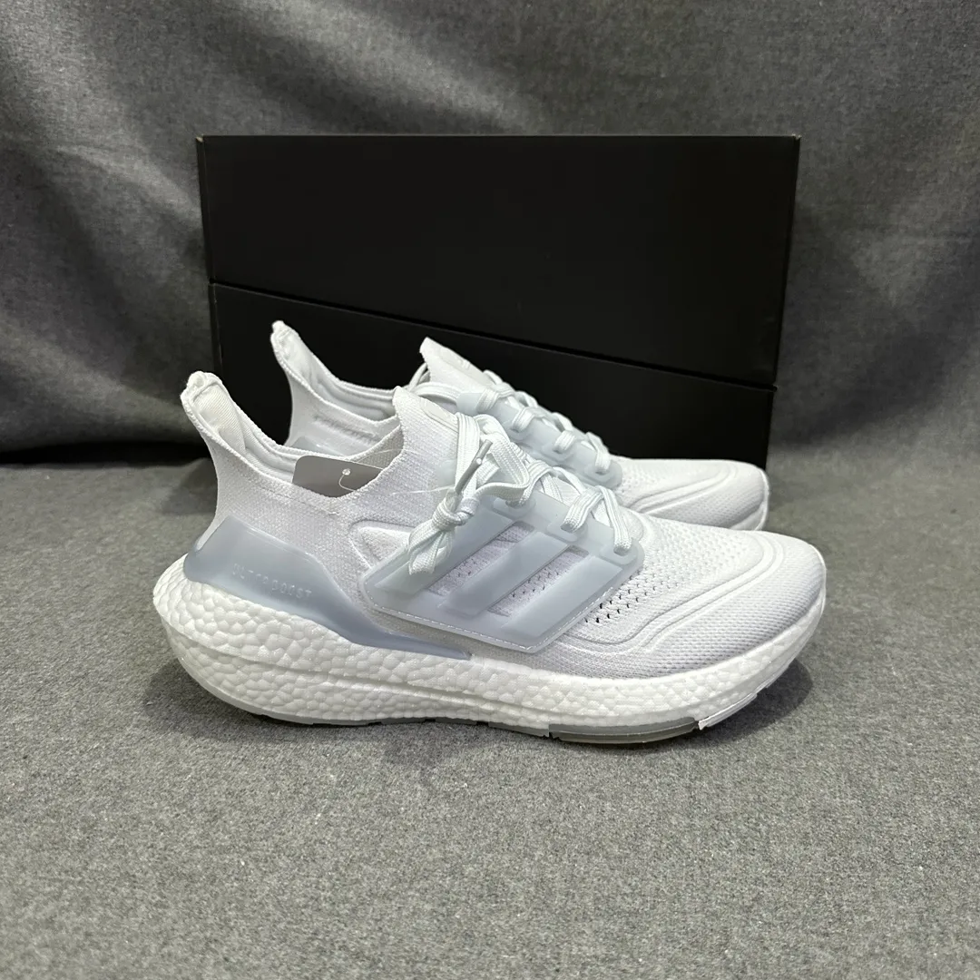Sophisticated adidas Ultraboost 21 White Grey Running Shoes – Replica Adidas Edition 574