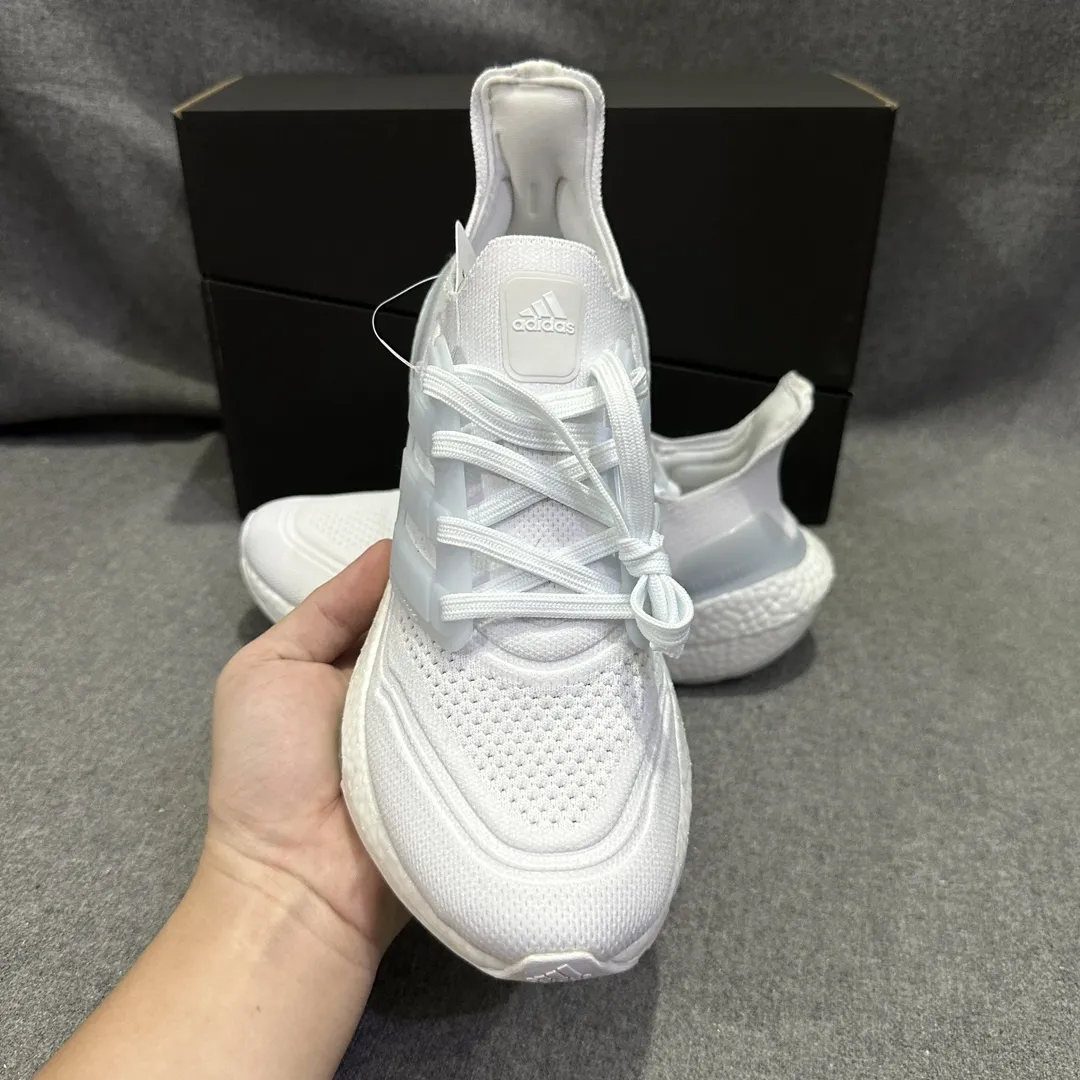 Sophisticated adidas Ultraboost 21 White Grey Running Shoes – Replica Adidas Edition 574