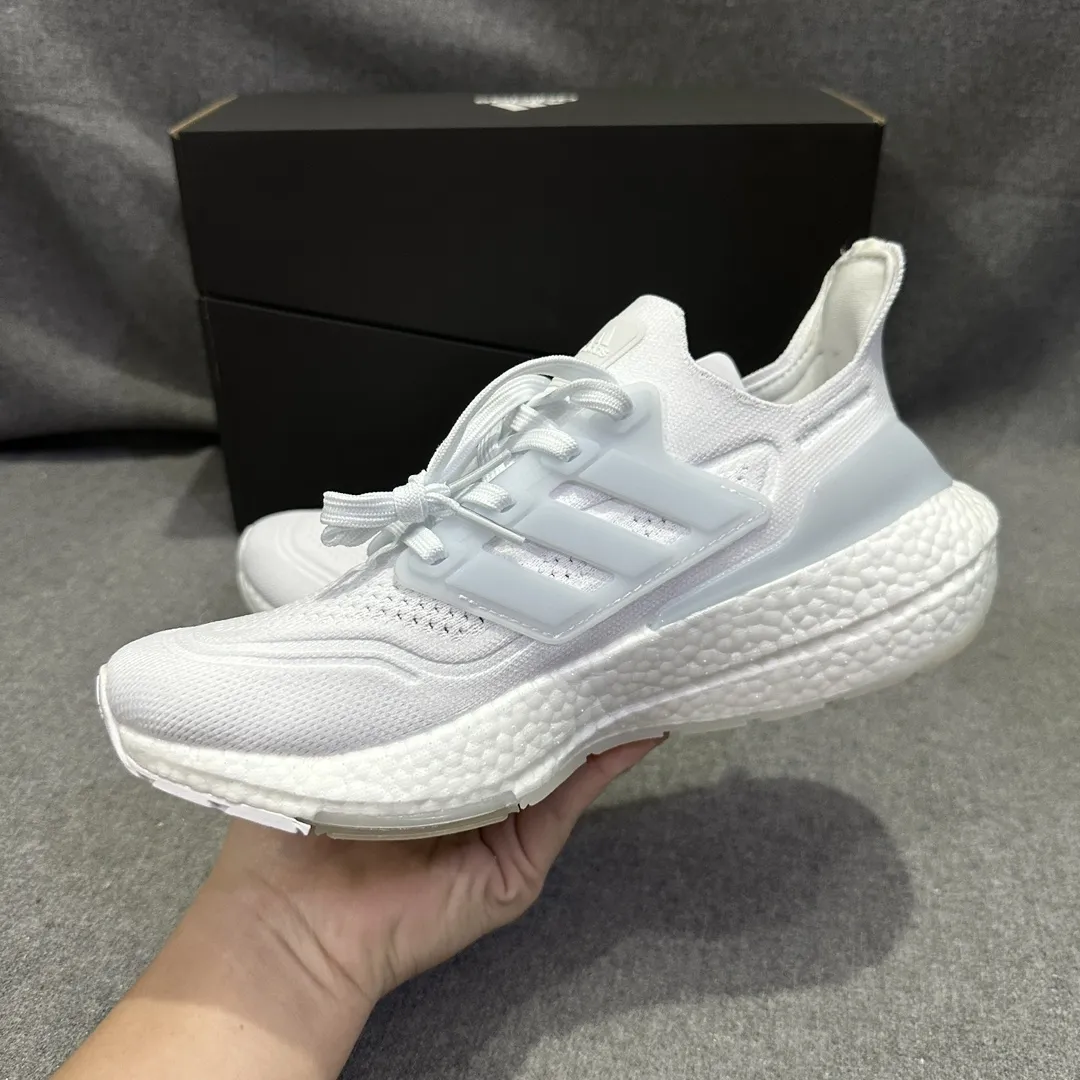 Sophisticated adidas Ultraboost 21 White Grey Running Shoes – Replica Adidas Edition 574