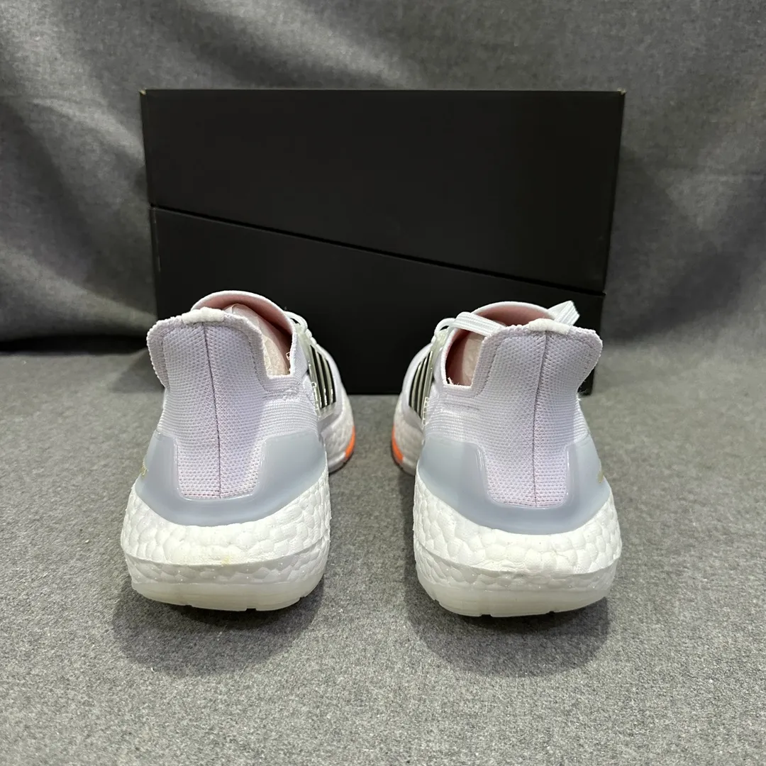 FlexibleFit adidas Ultraboost 21 White Orange Running Shoes – Replica Adidas Edition 573