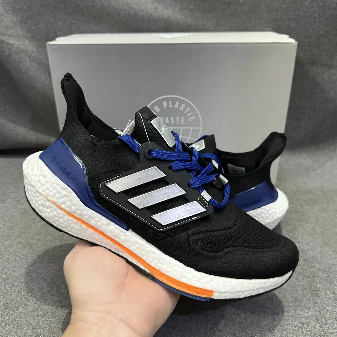 Popular adidas Ultraboost 22 Black Blue Running Shoes –  Replica Adidas Shoes 568