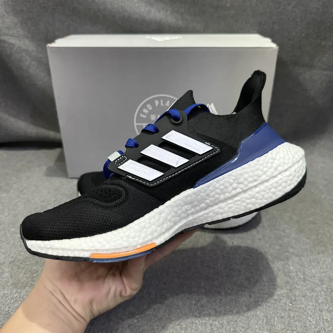 Popular adidas Ultraboost 22 Black Blue Running Shoes –  Replica Adidas Shoes 568