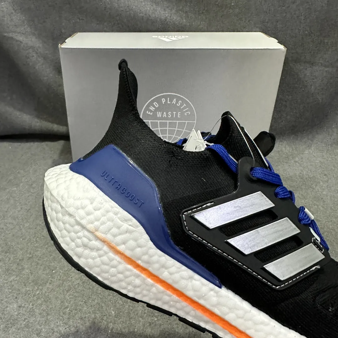 Popular adidas Ultraboost 22 Black Blue Running Shoes –  Replica Adidas Shoes 568