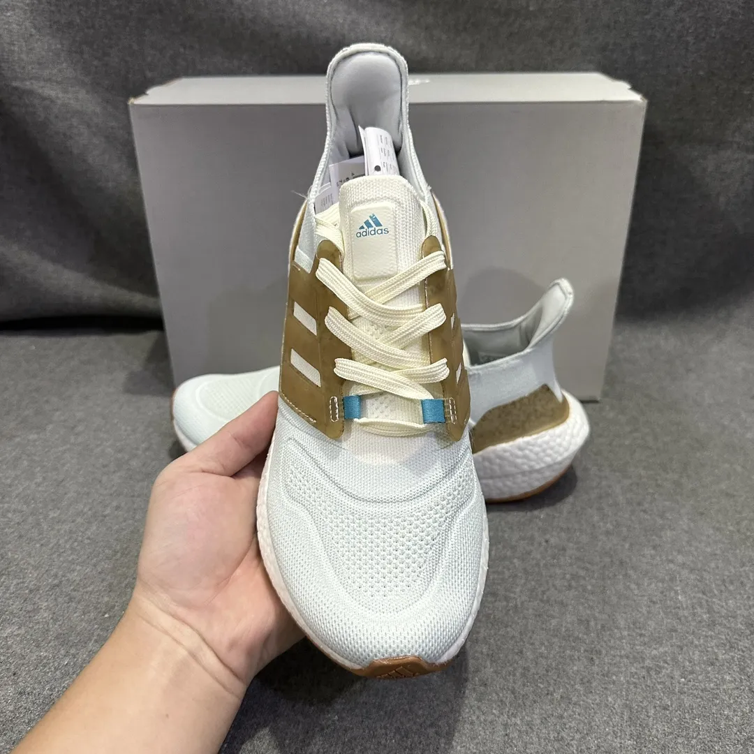adidas Ultraboost 22 Linen Green Running Shoes –  Replica Adidas Shoes Refined 566