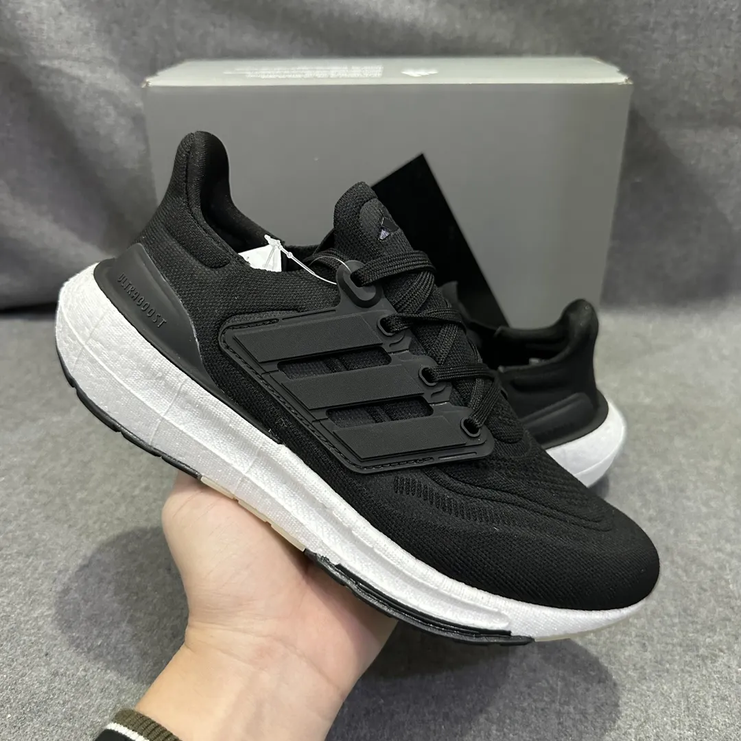 Flexible adidas Ultraboost 23 Light Black White Running Shoes – Replica Adidas Edition 577