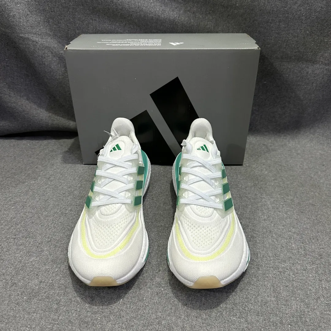 Supportive adidas Ultraboost 23 Light White Green Blue – Replica Adidas Shoes 579