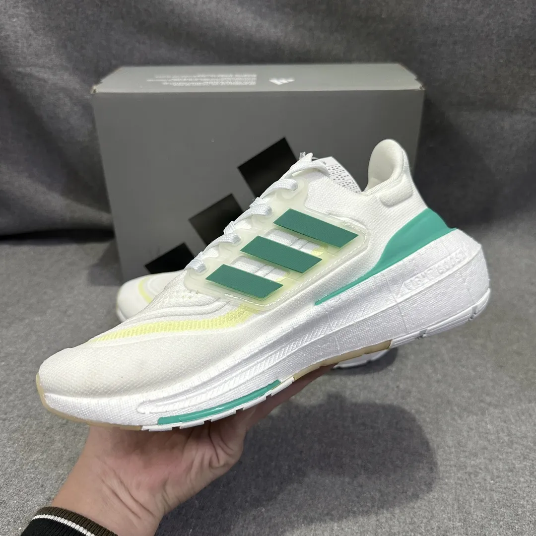 Supportive adidas Ultraboost 23 Light White Green Blue – Replica Adidas Shoes 579