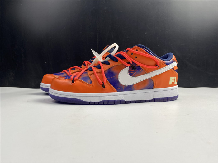 TB OFF-WHITE X NIKE SB DUNK LOW ORANGE PERPLE WHITE CT0856-801