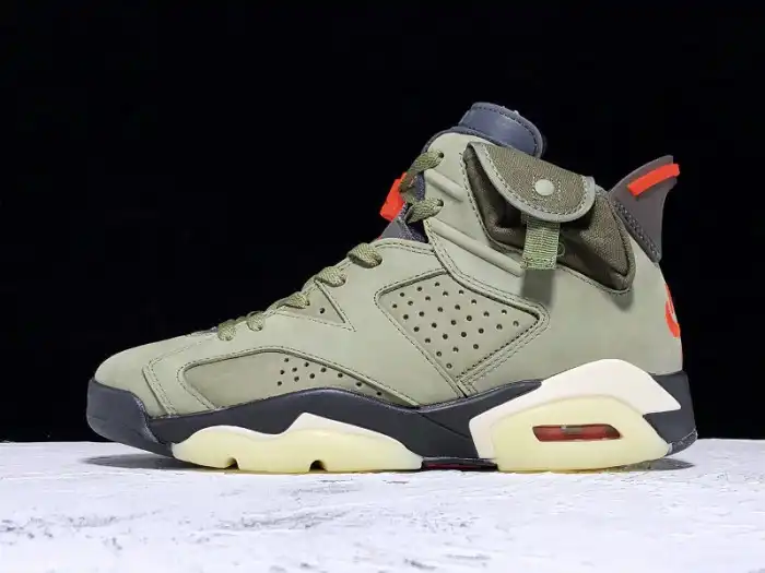 Bmlin Shoes Travis Scott x Air Jordan 6 Medium Olive CN1084-200