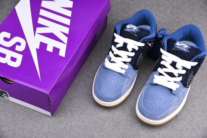 TB Nike SB Dunk Low Denim Sashiko CV0316-400