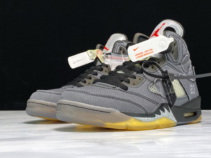 TB Off-White x Air Jordan 5 Black CT8480-001