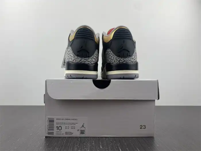 Best reps HYPE Air Jordan 3 WMNS Black Gold CK9246-067