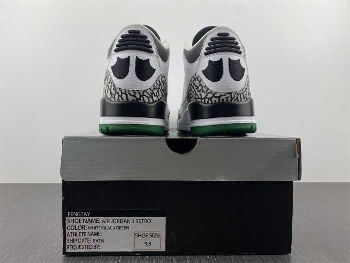 TB Jordan 3 Retro Oregon Ducks Pit Crew White 594282233