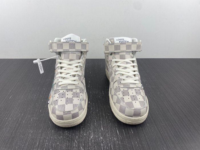 TB Louis Vuitton Nike Air Force 1 Mid By Virgil Abloh Graffiti