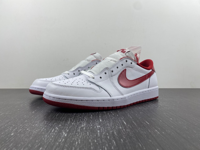 TB Jordan 1 Retro Low White Varsity Red 705329-101