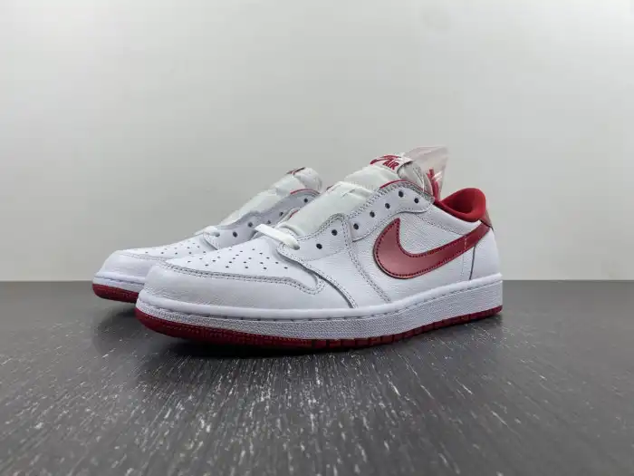 Bmlin Shoes Jordan 1 Retro Low White Varsity Red 705329-101