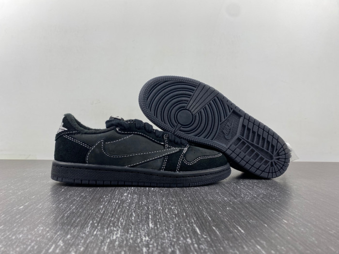 TB KIDS Travis Scott x Air Jordan 1 Low OG SP 'Black Phantom' DO5442-001