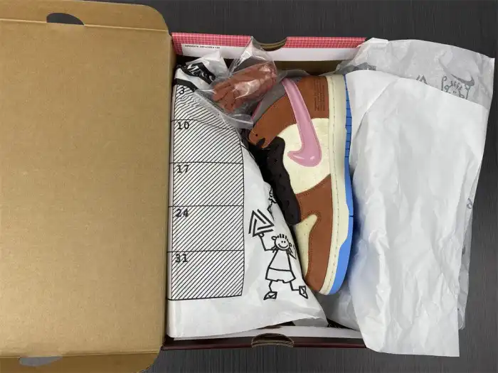 Reps LY Nike Dunk Mid Social Status Free Lunch Chocolate Milk DJ1173-700