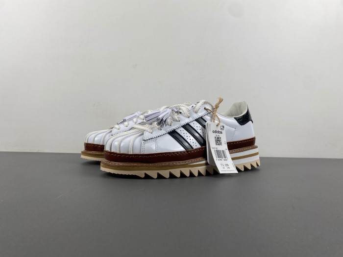 TB adidas Superstar CLOT By Edison Chen White Crystal Sand IH3132