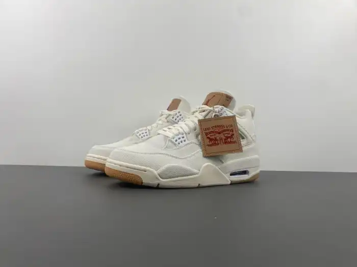 Cheap Levi's x Air Jordan 4 'White' AO2571-100