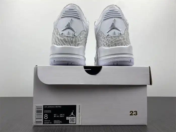 Affordable Air Jordan 3 Retro PS 'Triple White' 429487-111